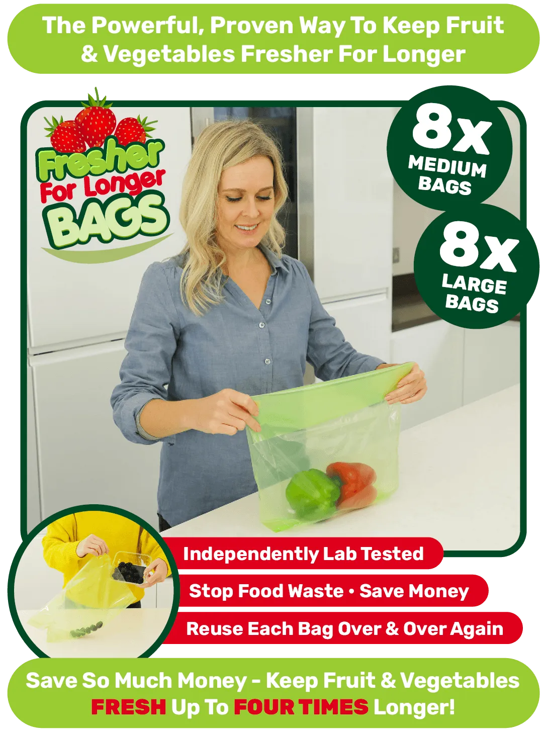 Fresher For Longer Bags